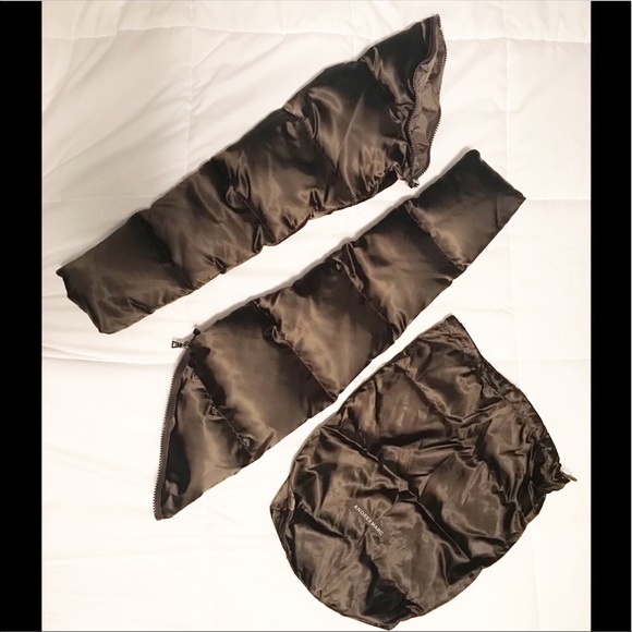 Andrew Marc Fur Collar Down Vest Bronze Brown Coat - Picture 5 of 6